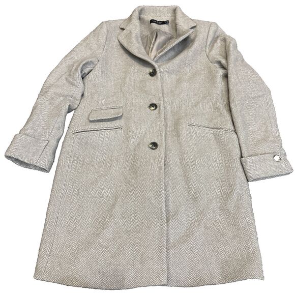 Lauren Ralph Lauren "BLACK LABEL" 10 Reefer Coat LR2523 Wool Blend - Picture 1 of 13